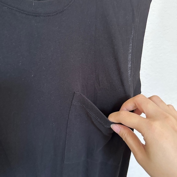 ATM High Torsion Black Drawstring Tank Muscle Sleeveless Casual Long Jumpsuit - Picture 5 of 11